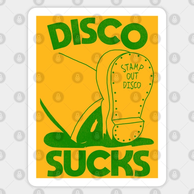 Disco Sucks / Stamp Out Disco Sticker by darklordpug